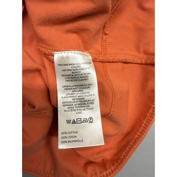 Anthropologie PILCRO Orange Pleated Swing Cotton T-Shirt. Sz L - Picture 8 of 15